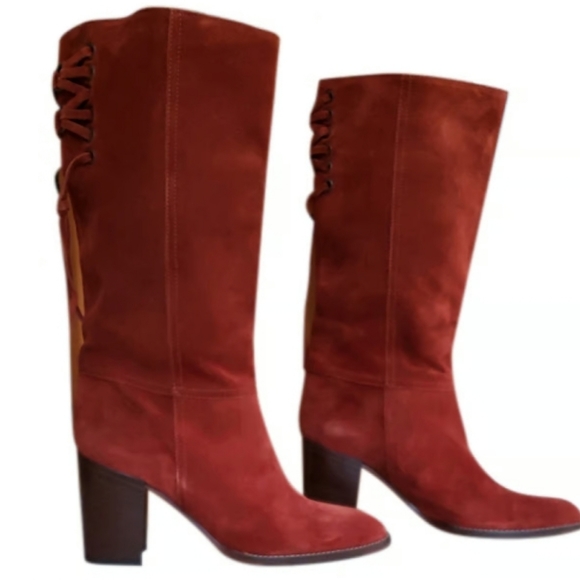 Coach "Coty" suede boots size 7 EUC - Picture 1 of 6